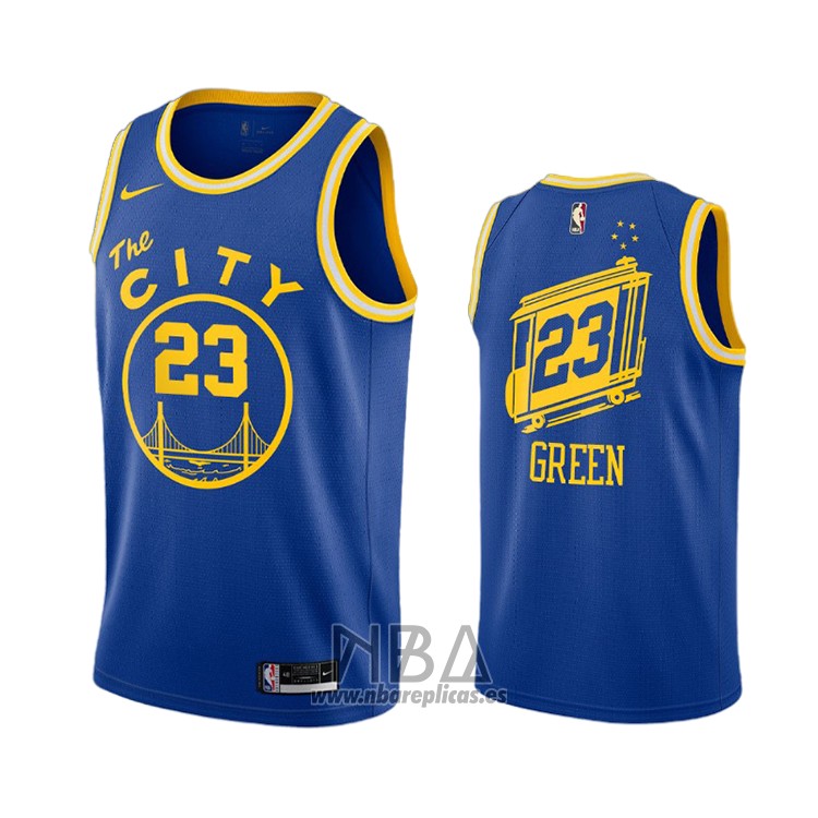 Camiseta Golden State Warriors Draymond Green NO 23 Hardwood Classics 2020-21 Azul
